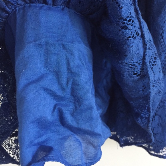 HOLLISTER BLUE LACE WITH RUFFLES SUMMER DRESS - Picture 7 of 7